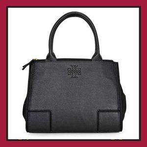 Tory Burch Ella Leather & Canvas Tote Bag